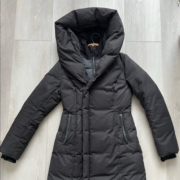 Soia & KYO CAMIELA Slim Fit Brushed Down Coat With Leather Trim - Picture 8 of 16